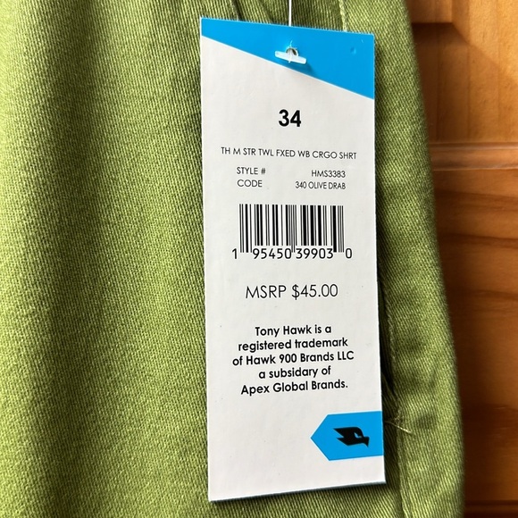 Hawk shorts men’s 34 pea green - Picture 3 of 8